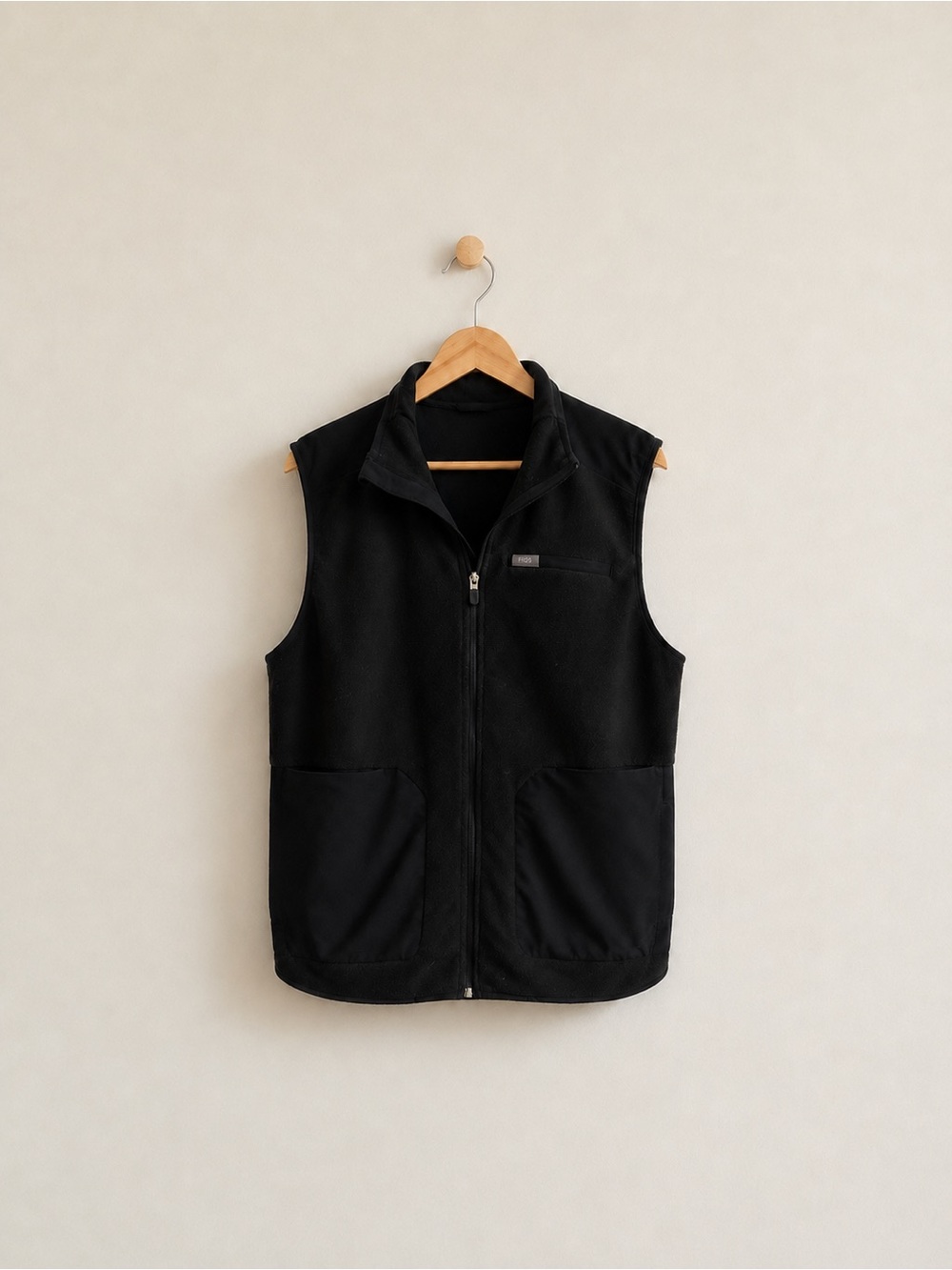 FIGS Men’s On-Shift Fleece Vest Black XL Full Zip